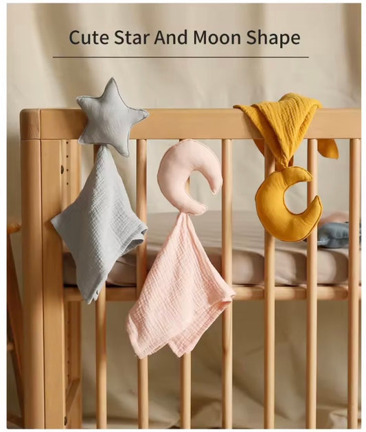 Moon and Star Cuddle Security Blanket
