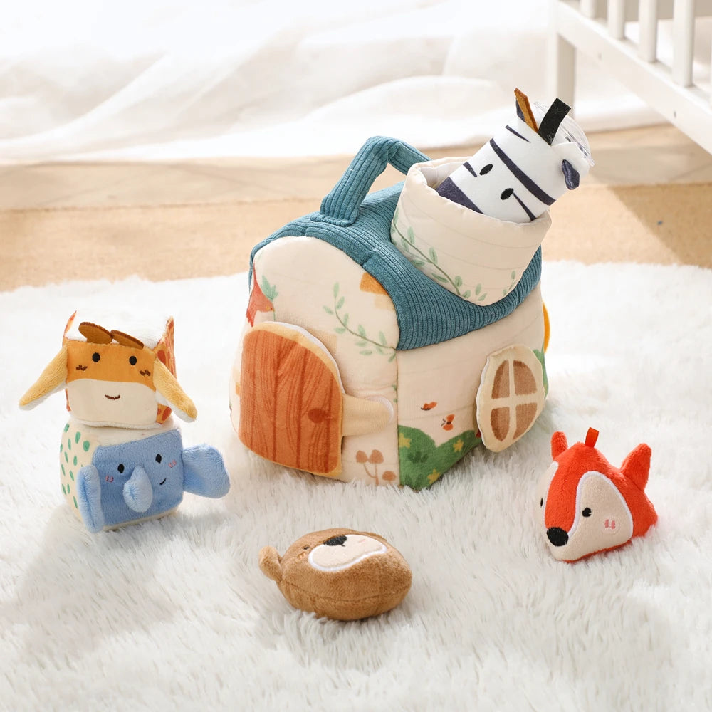 Montessori Plush Farmhouse with Musical Animal