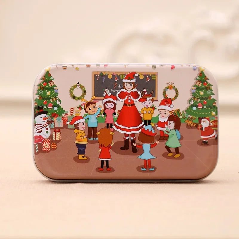 Christmas Wooden Iron Box Puzzle