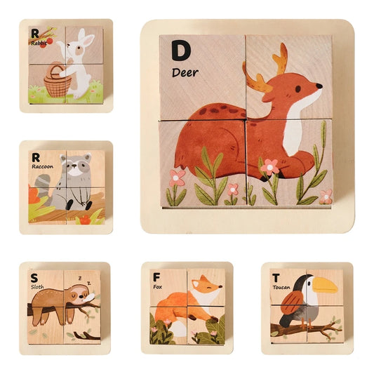 Baby Russian Wooden Blocks Puzzle