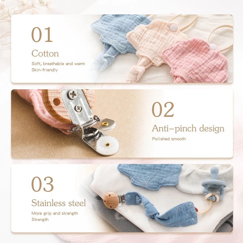 Sea Shell Silicone Pacifier Clip