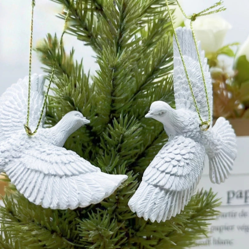 Dove Ornaments - 2 Pcs