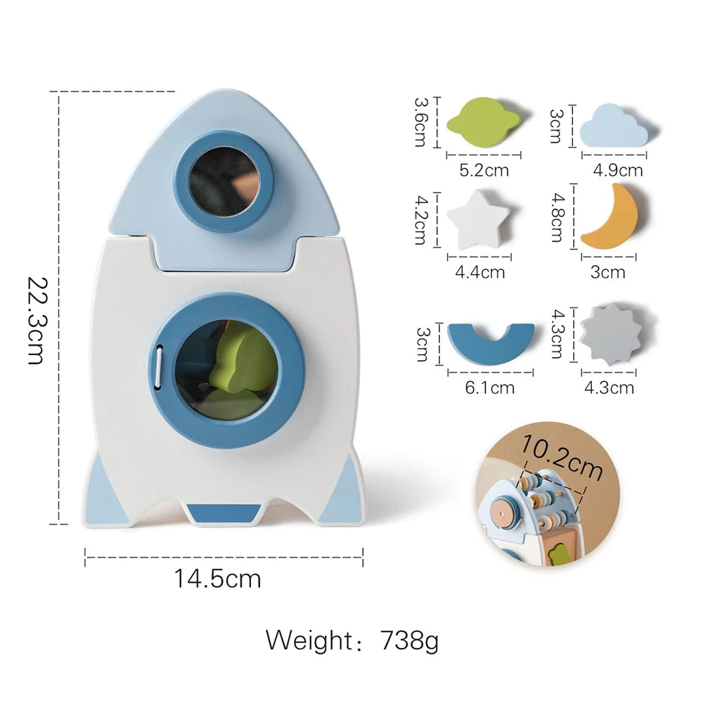 Montessori Wooden Rocket Toy