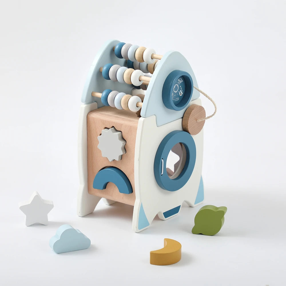 Montessori Wooden Rocket Toy