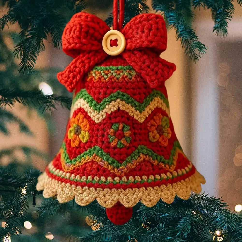 Knitted Christmas Bell Ornament