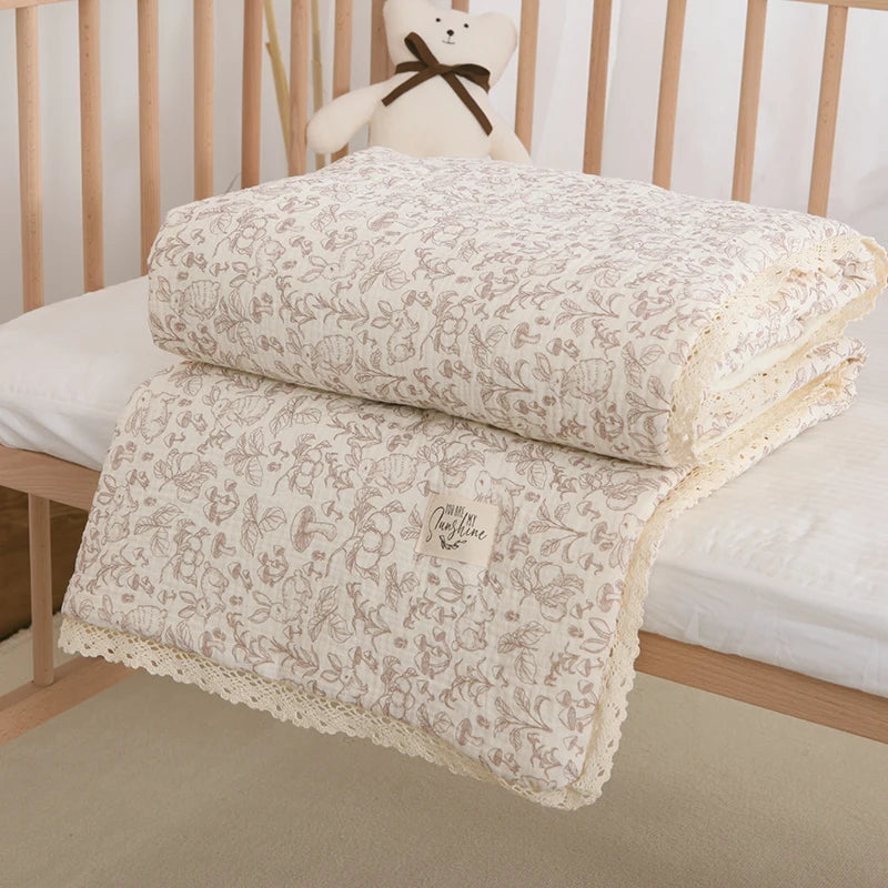 Floral Cotton Baby Blanket