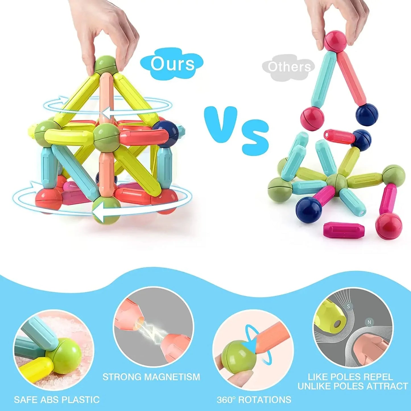 DIY Magnetic Stick Toys