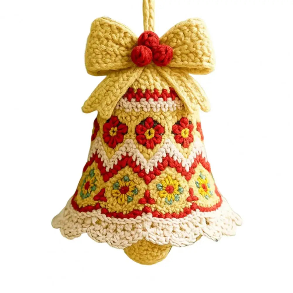 Knitted Christmas Bell Ornament