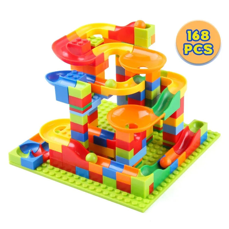 Marble Run Maze Building Blocks Set (84–504 PCS)