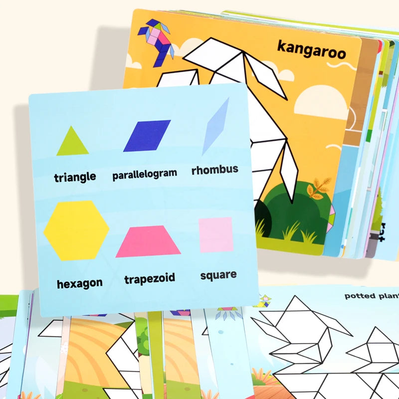 Magnetic Puzzles Wood Tangram