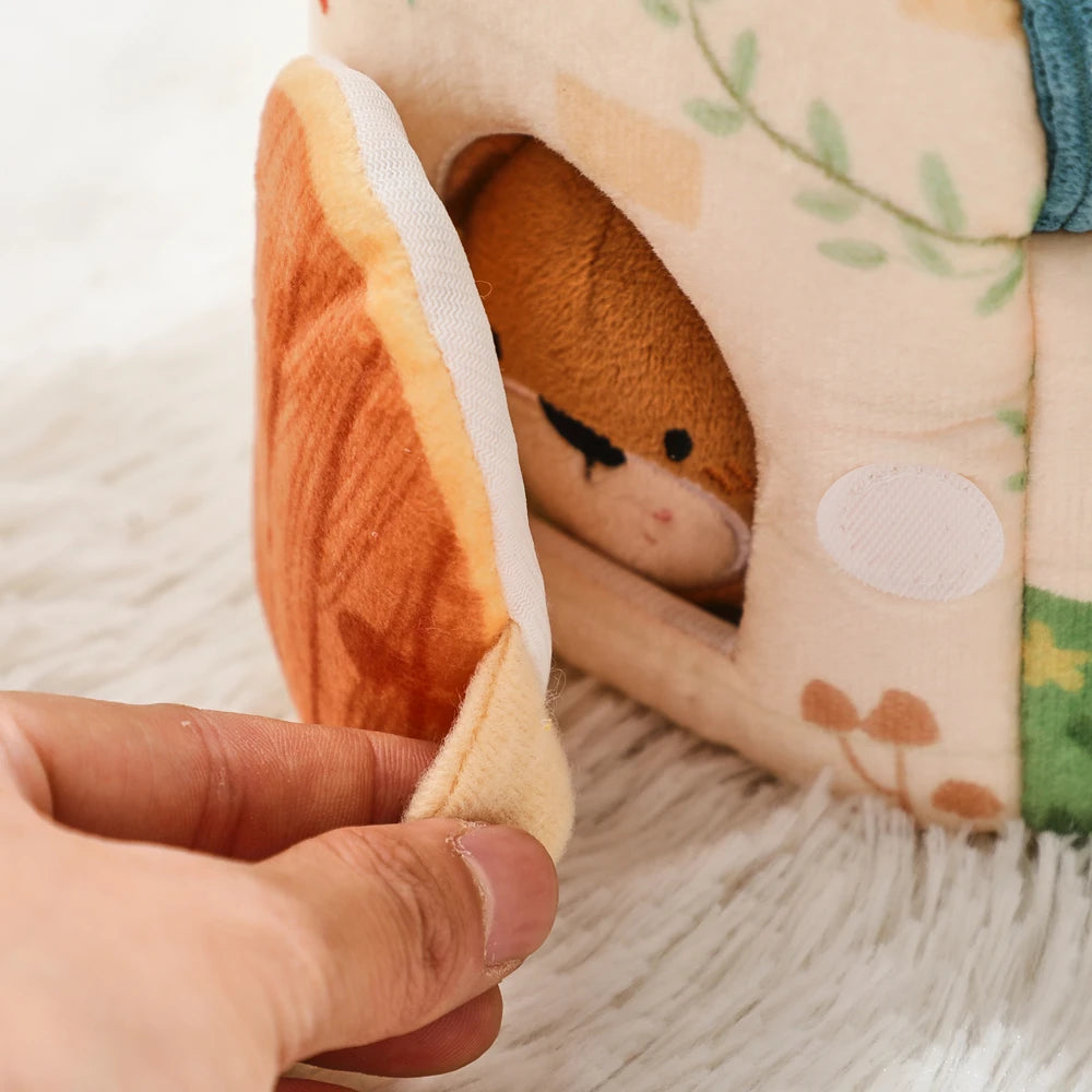 Montessori Plush Farmhouse with Musical Animal