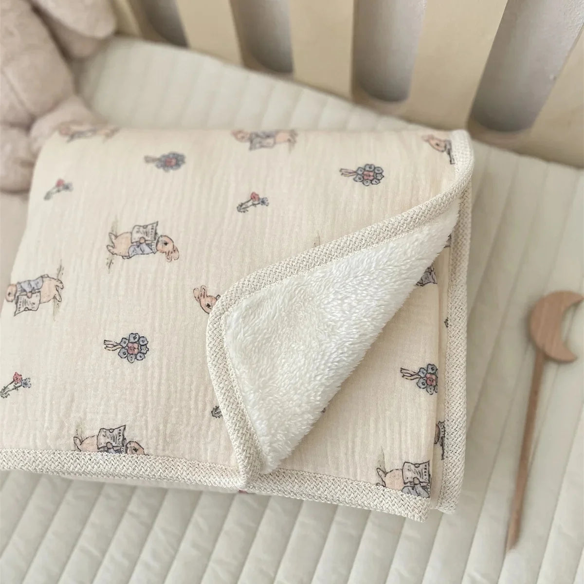 Classic Pure Cotton Fleece Baby Blanket