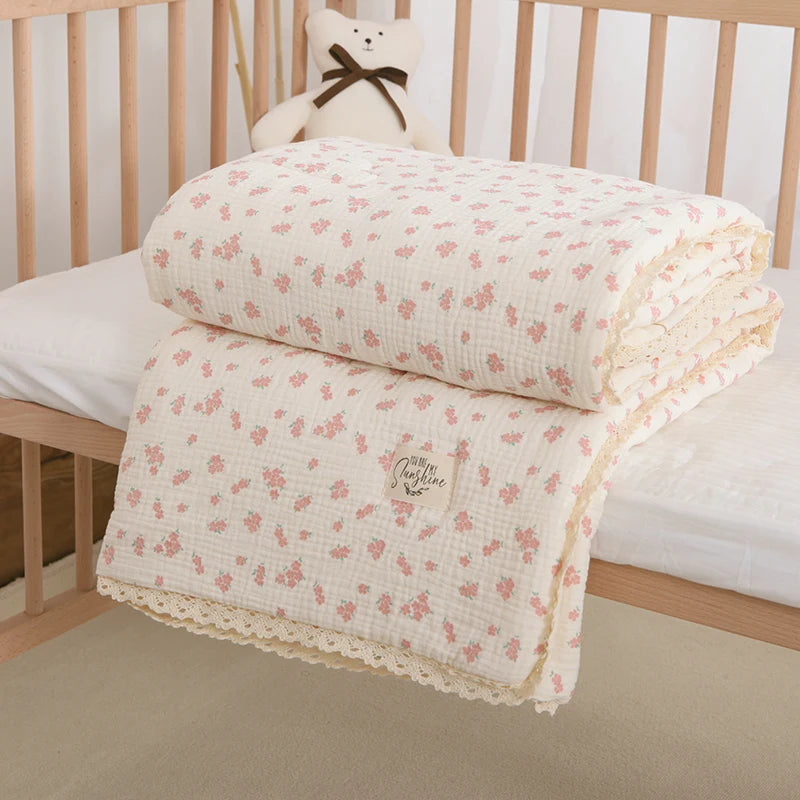 Floral Cotton Baby Blanket