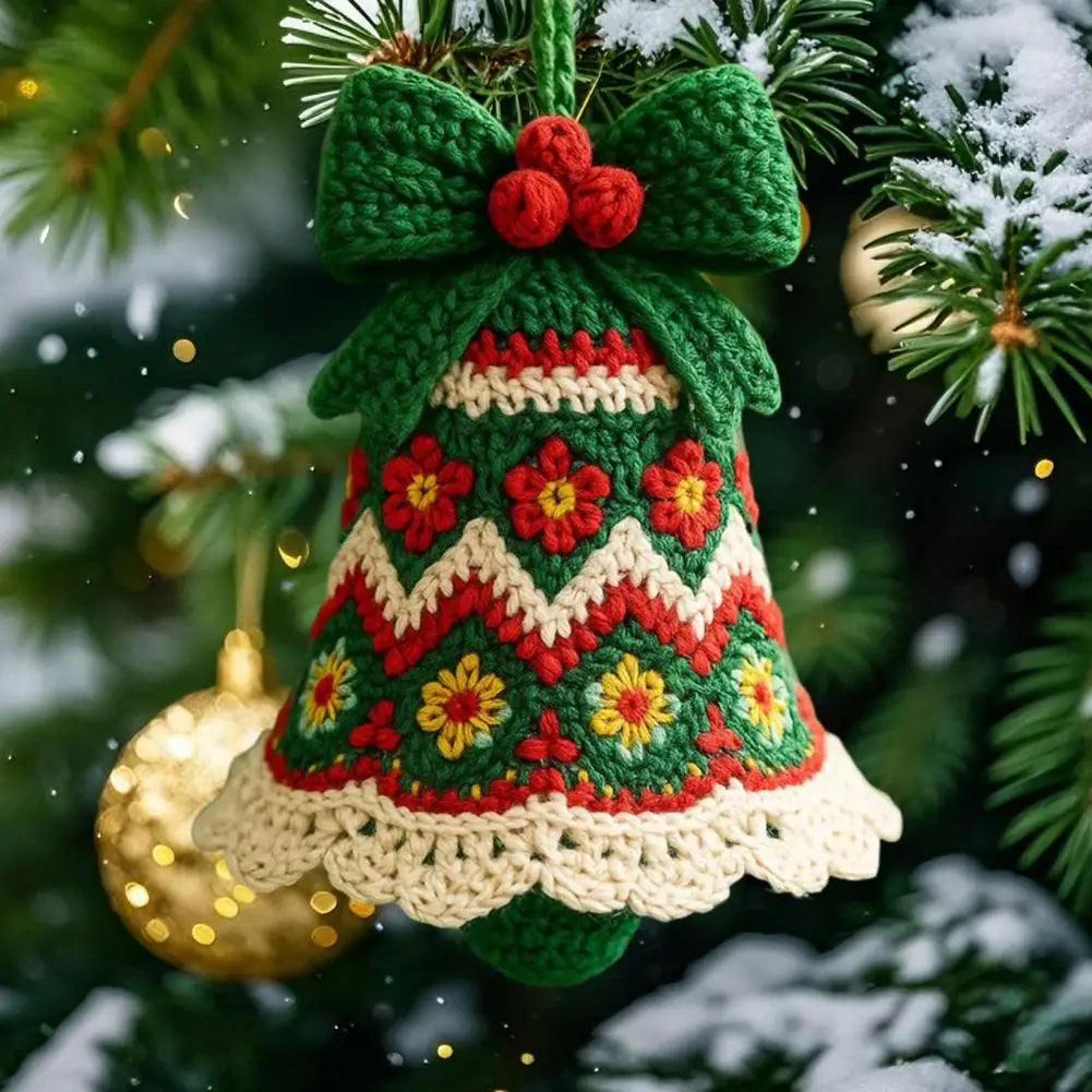 Knitted Christmas Bell Ornament