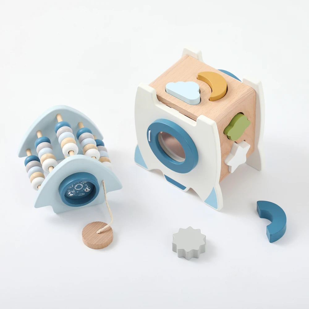 Montessori Wooden Rocket Toy