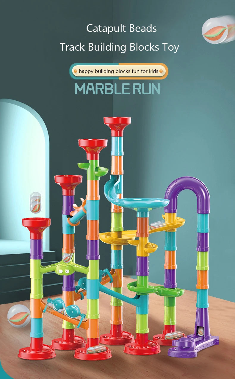Marbles Run Track Building Blocks