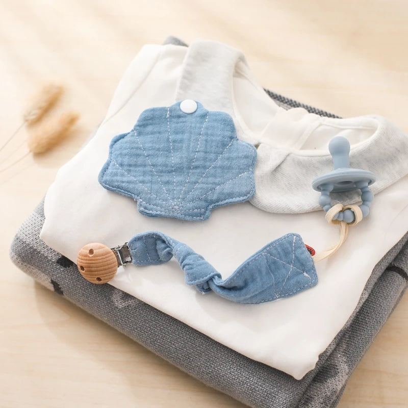 Sea Shell Silicone Pacifier Clip