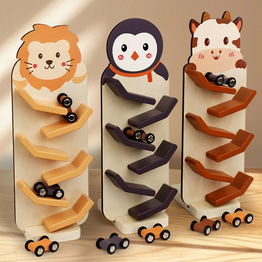 Animal Wooden Car Ramp Racer