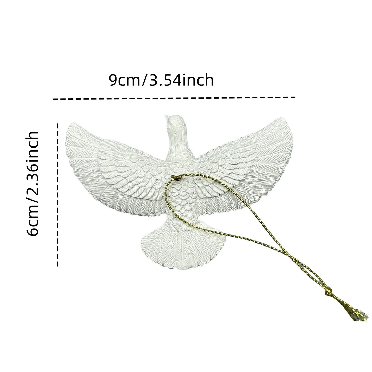 Dove Ornaments - 2 Pcs