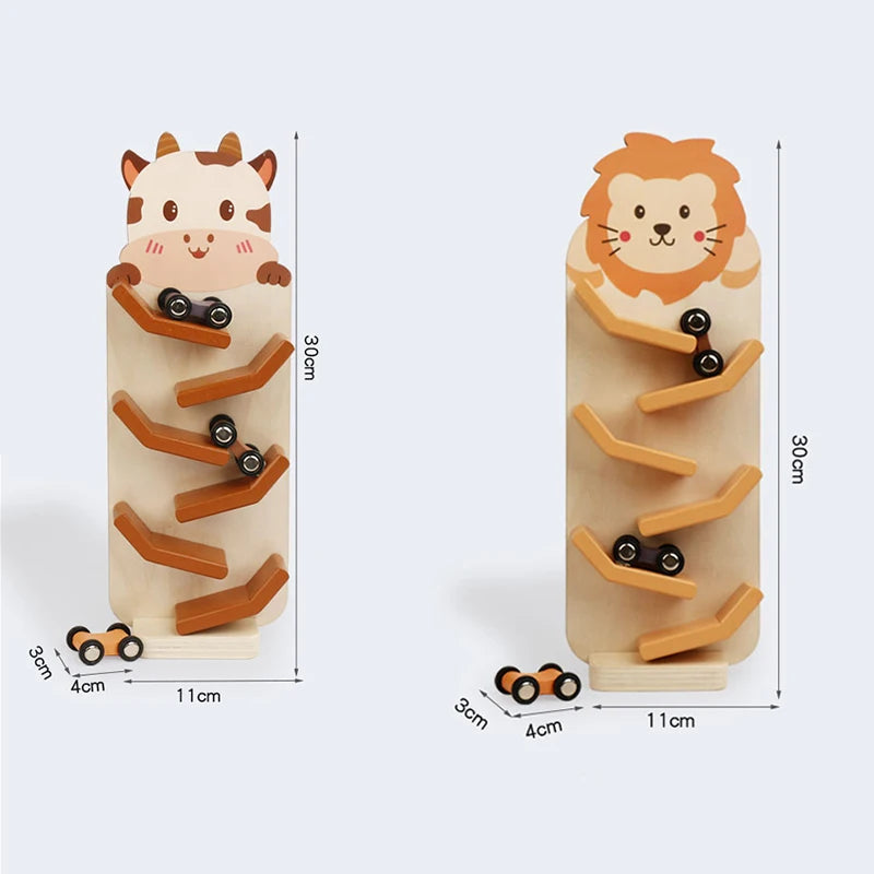 Animal Wooden Car Ramp Racer