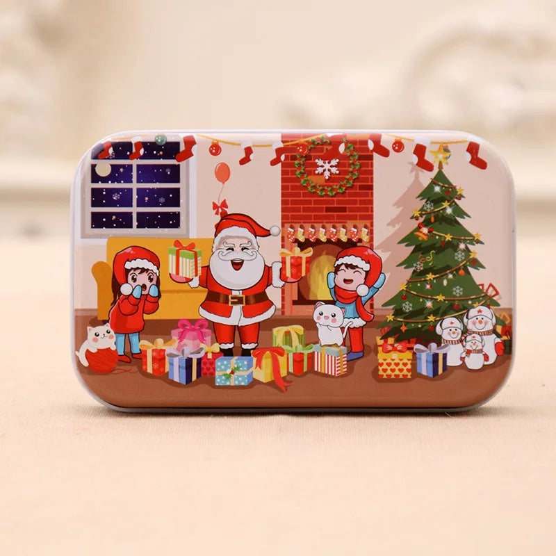 Christmas Wooden Iron Box Puzzle