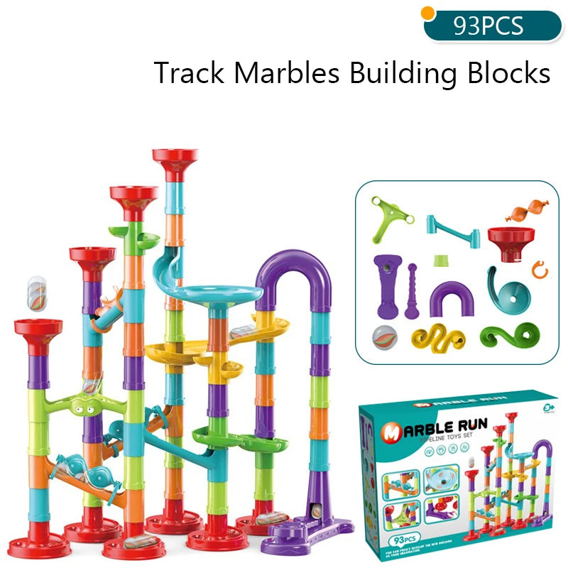 Marbles Run Track Building Blocks