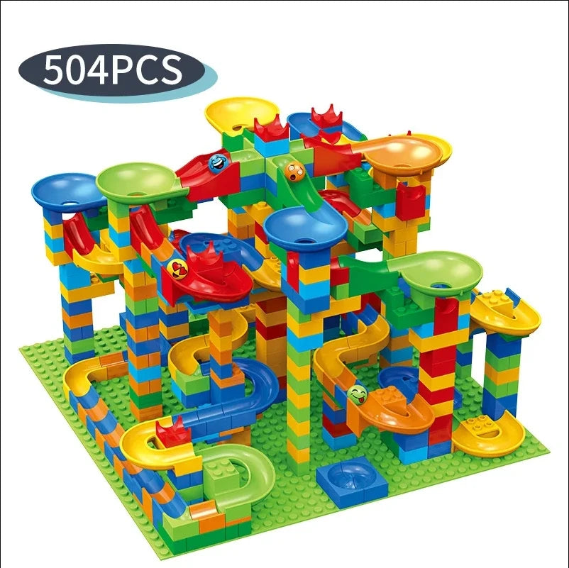 Marble Run Maze Building Blocks Set (84–504 PCS)