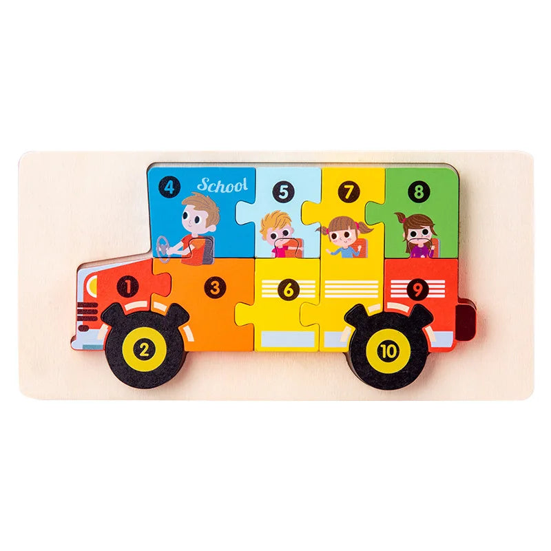 3D Montessori Wooden Puzzle