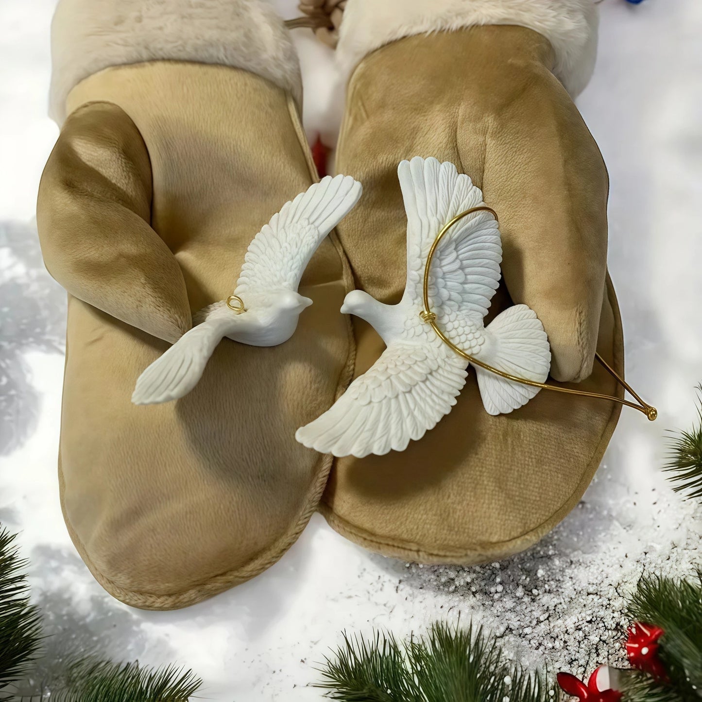 Dove Ornaments - 2 Pcs
