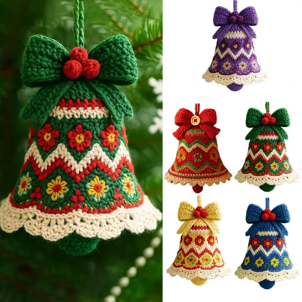 Knitted Christmas Bell Ornament