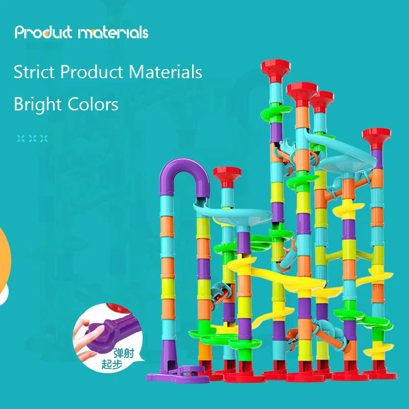 Marbles Run Track Building Blocks