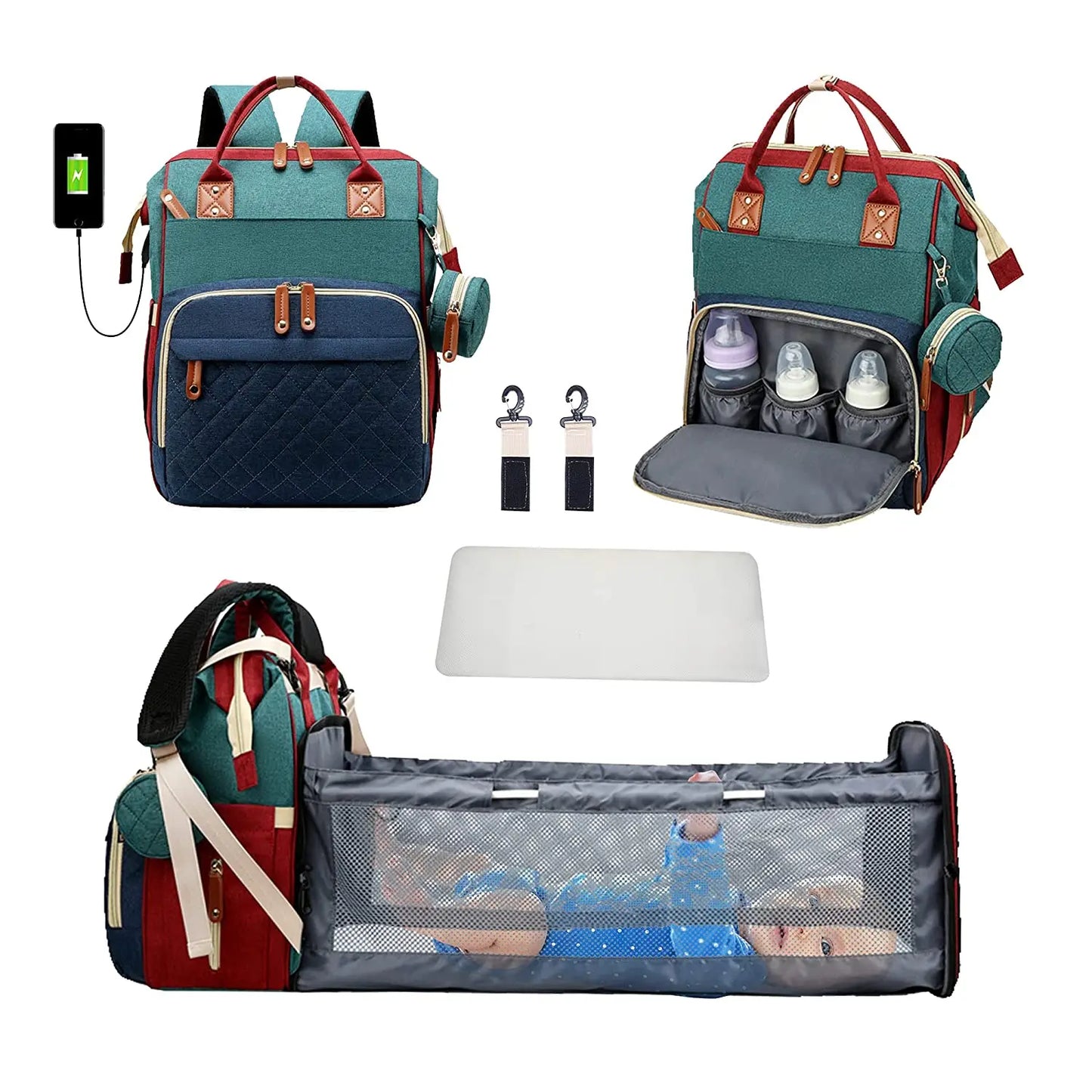 Diaper Bag with USB Charger