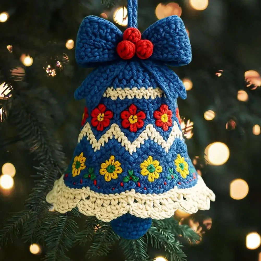 Knitted Christmas Bell Ornament