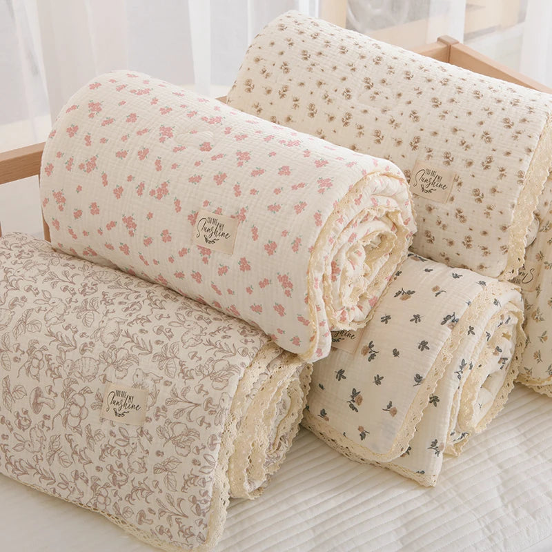 Floral Cotton Baby Blanket