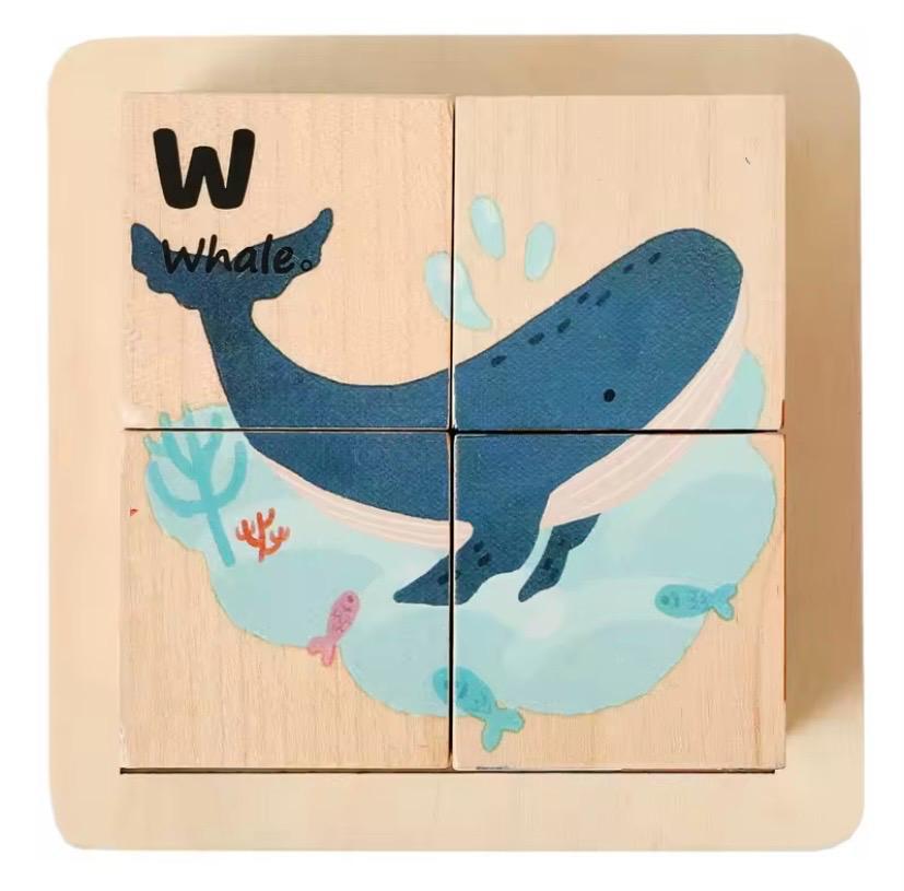 Baby Russian Wooden Blocks Puzzle