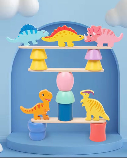 Wooden Dinosaur Balance Blocks
