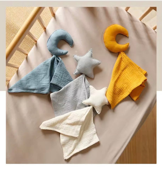 Moon and Star Cuddle Security Blanket