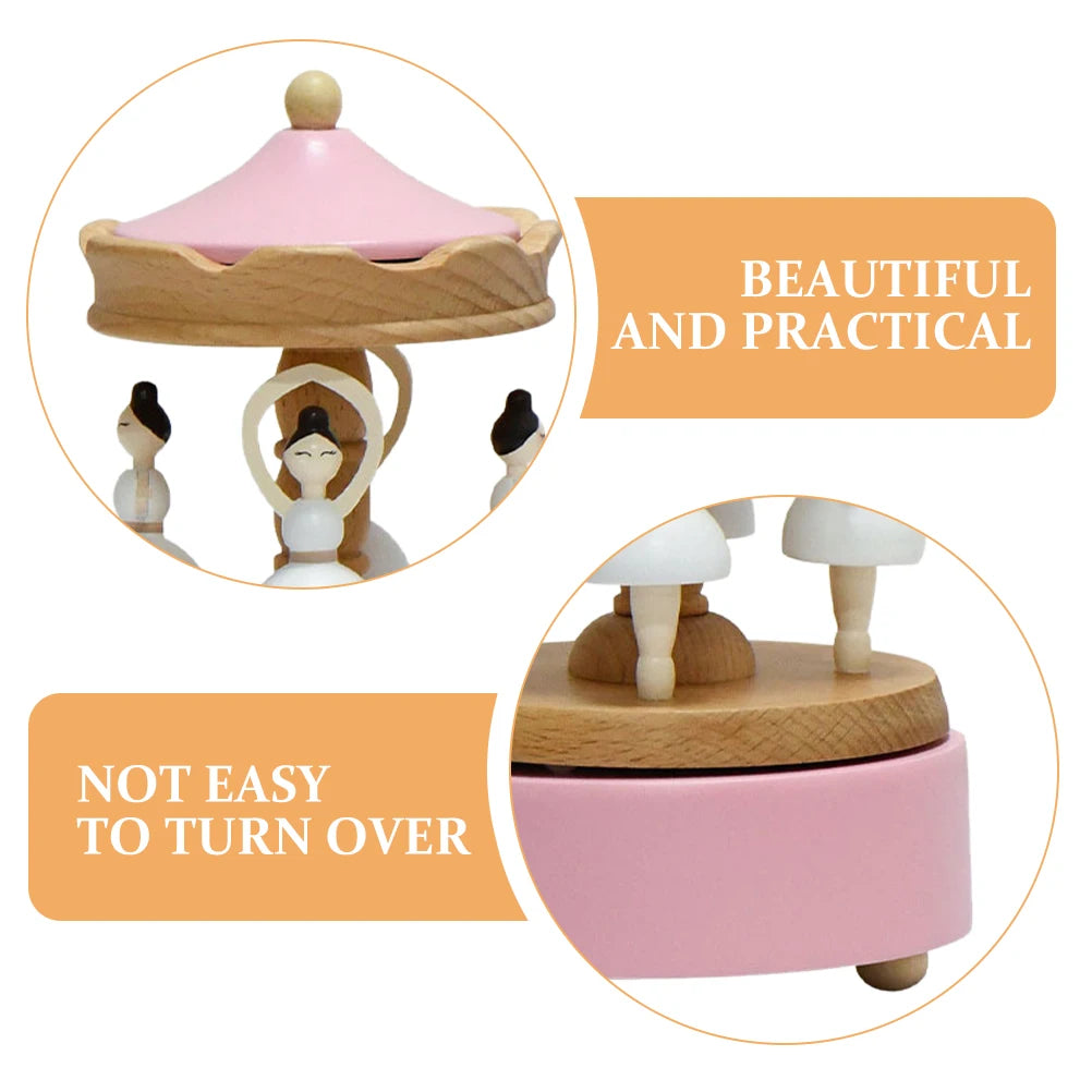 Wooden Rotating Ballerina Music Box