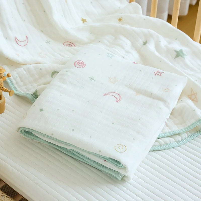 6 Layer Bamboo Muslin Swaddle Blanket