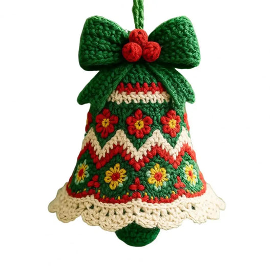 Knitted Christmas Bell Ornament