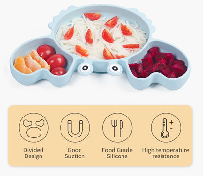 9Pcs Crab Silicone Dinner Set