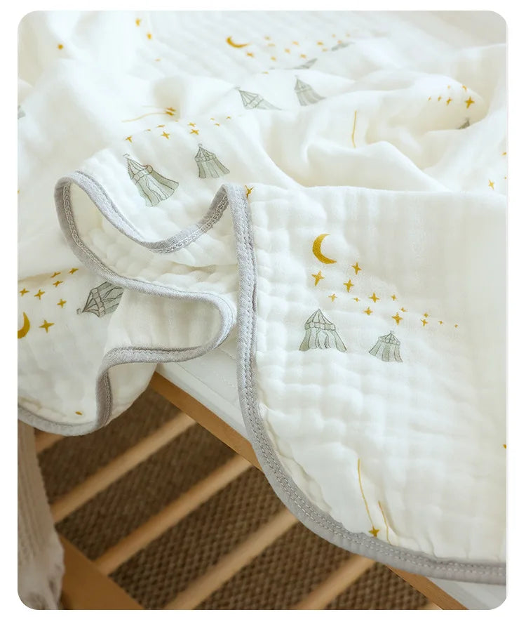 6 Layer Bamboo Muslin Swaddle Blanket