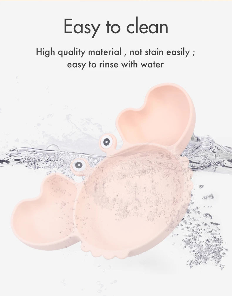 9Pcs Crab Silicone Dinner Set