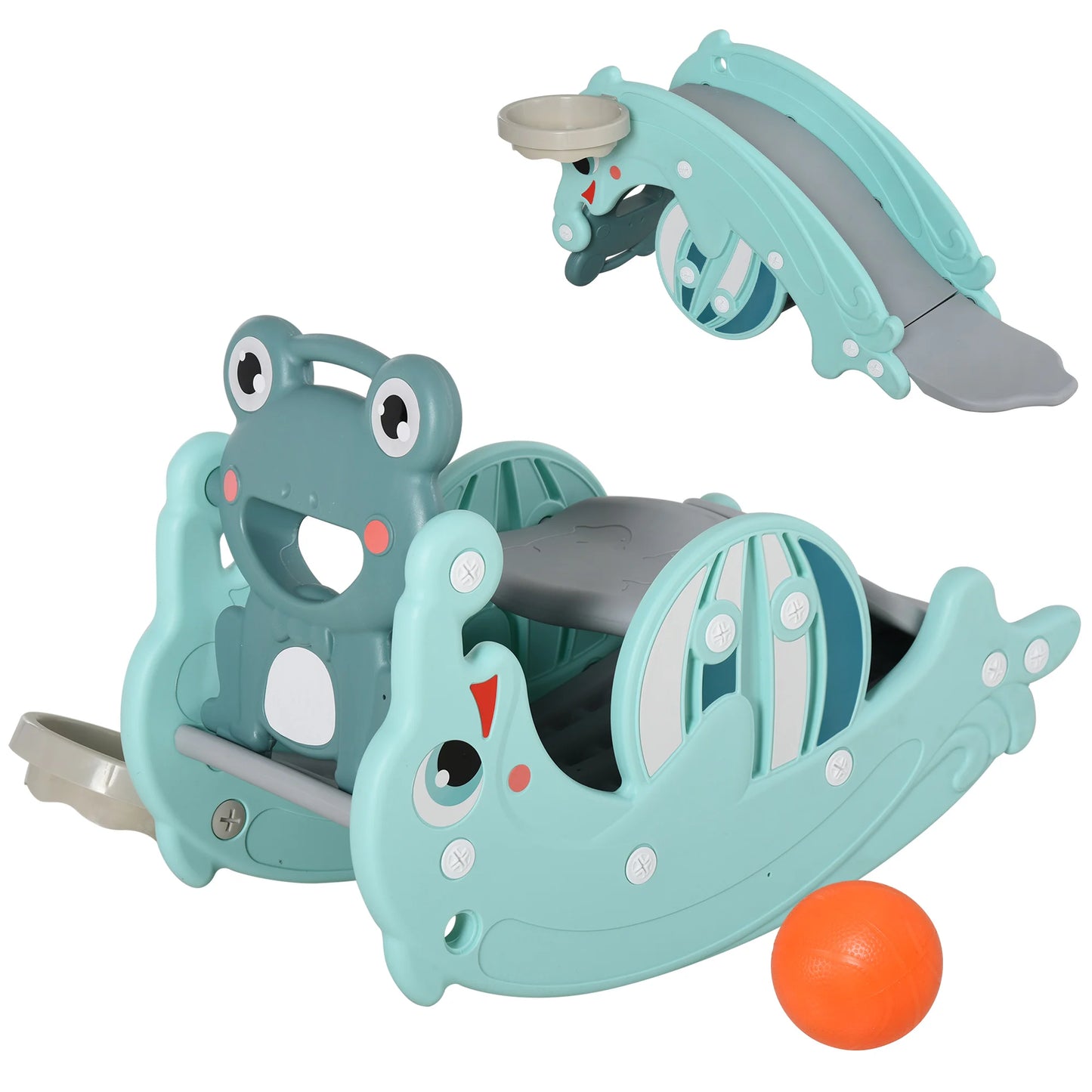 3-in-1 Rocking Horse Portable Slide