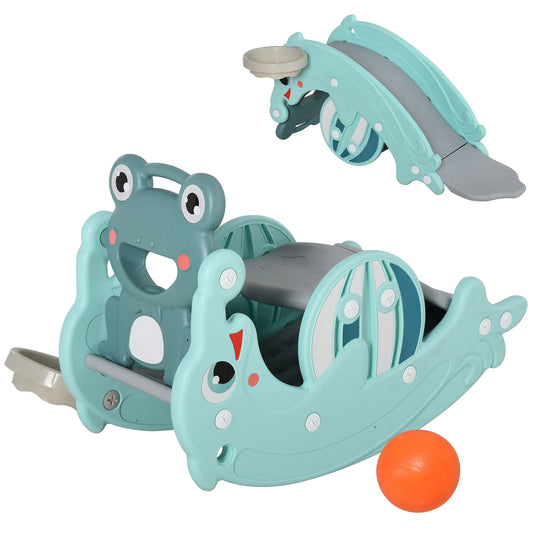 3-in-1 Rocking Horse Portable Slide