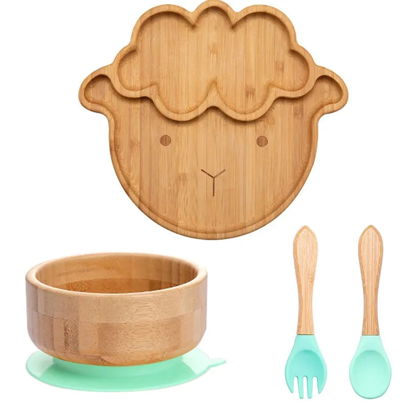 Sheep 4pcs Bamboo Dinner Sets