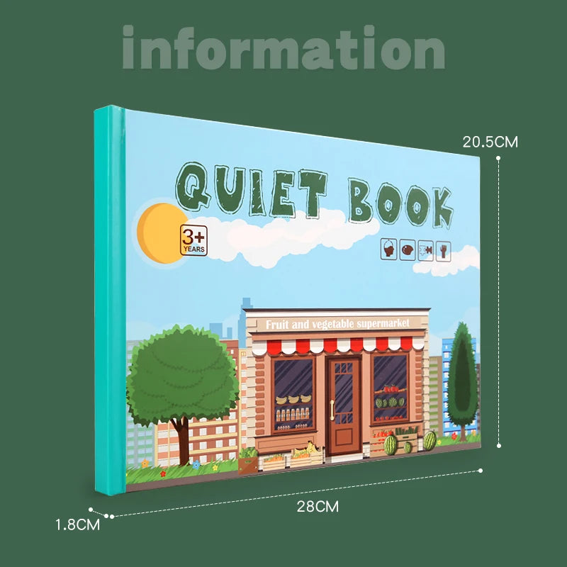 Magic Quiet Book with Reusable Stickers