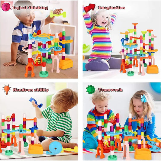 Marbles Run Track Building Blocks
