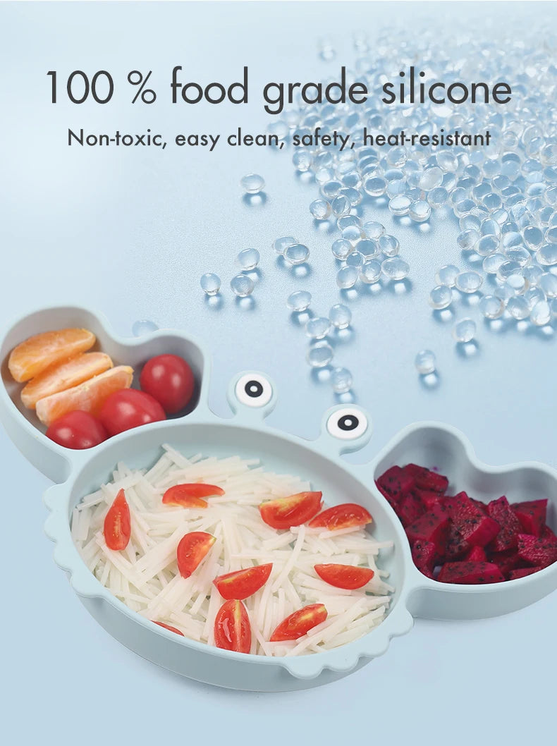 9Pcs Crab Silicone Dinner Set