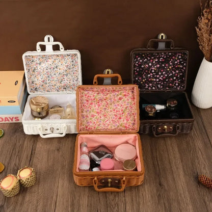 Vintage Rattan Storage Box